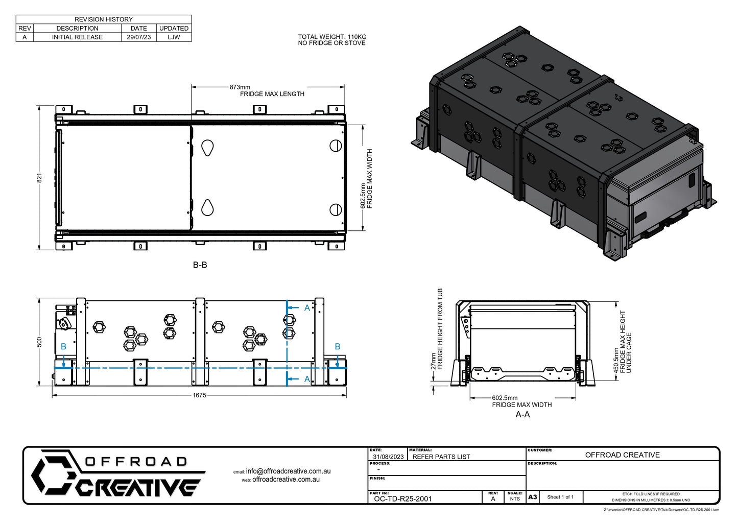 Offroad Creative Tub Life Series - Tub Integrated Kitchen (TIK) - Offroad Creative