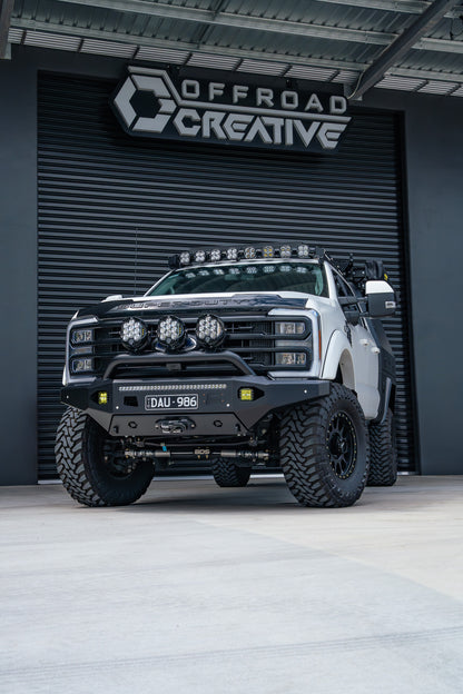 bull bar, front bar, f250, f350, winch, ford, super duty, protection, 4x4, accessories, offroad, recovery, Australian made, 