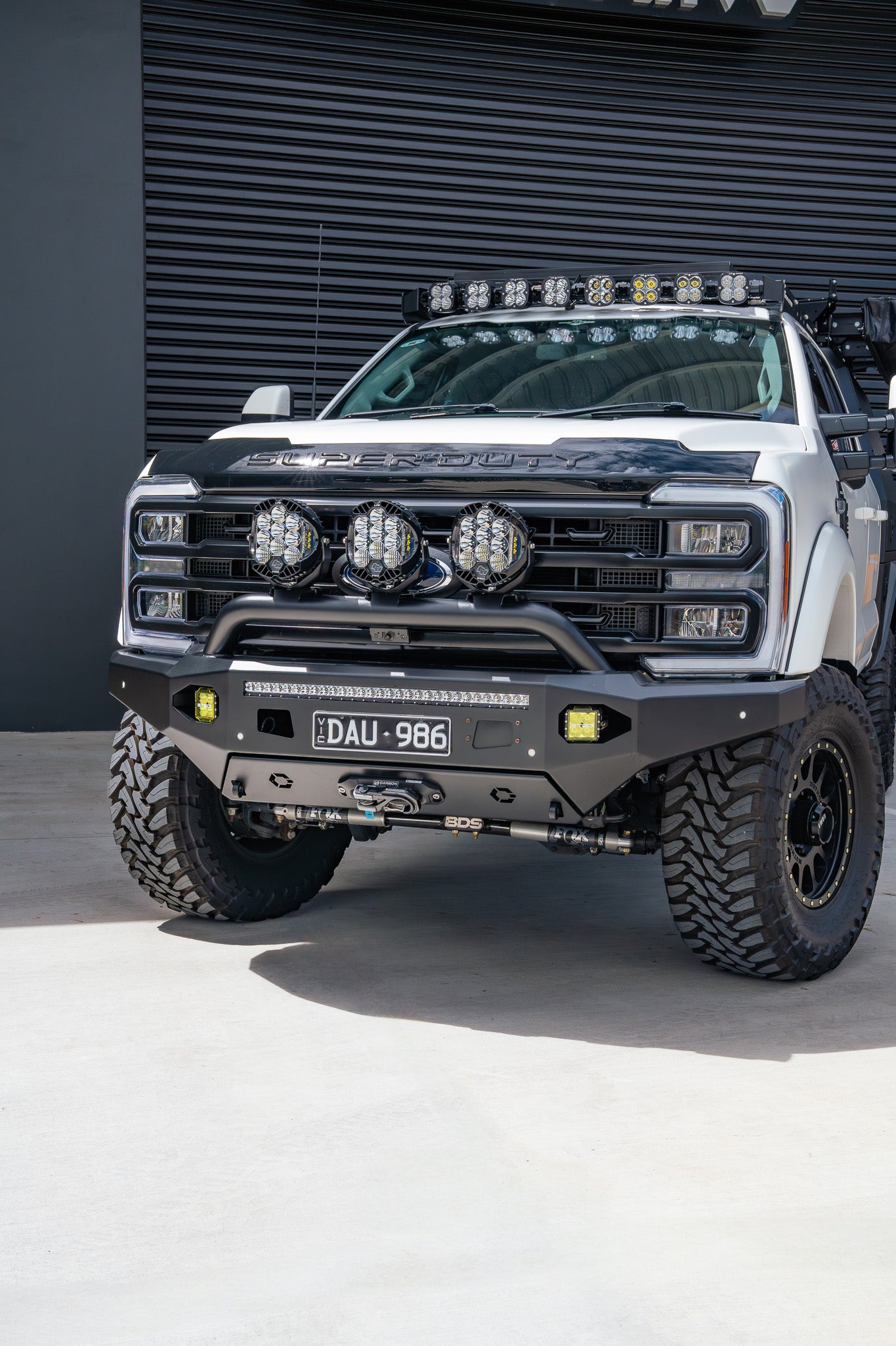 bull bar, front bar, f250, f350, winch, ford, super duty, protection, 4x4, accessories, offroad, recovery, Australian made, 