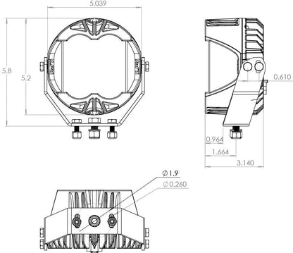 Baja LP4 PRO LED Lights (Pair) - Offroad Creative