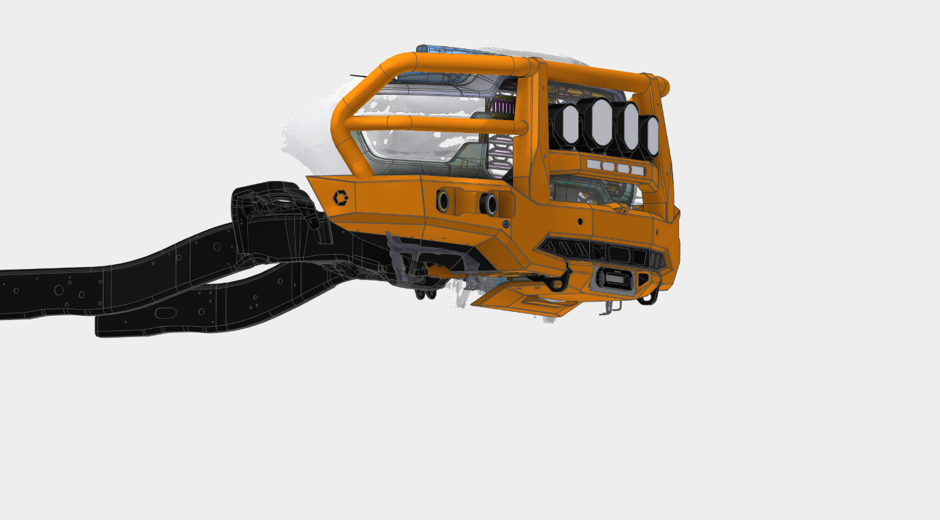 2025+ Offroad Creative Ram 2500/3500 DJII Triple Hoop Bull Bar