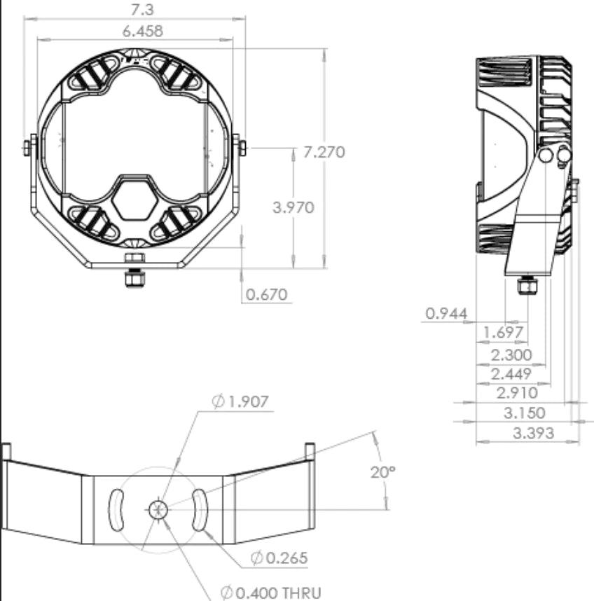 Baja LP6 PRO LED Light - Offroad Creative